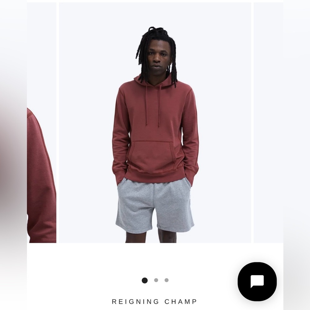 Reigning Champ Lightweight Terry Pullover Hoodie - Russet colour NWT